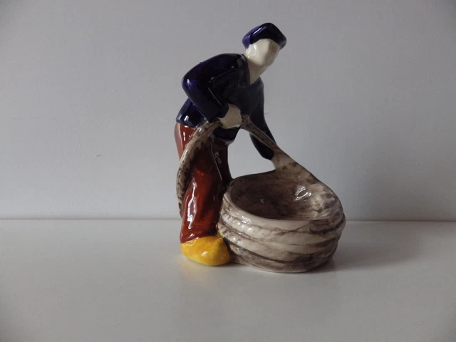 Figurine Marin Pêcheur En Résine – 12 Cm – Occasion En Très Bon état