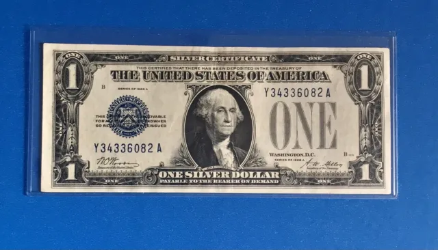 1928 A  $1  Silver Certificate  FUNNY BACK   XF+  REDUCED!!   (c403)