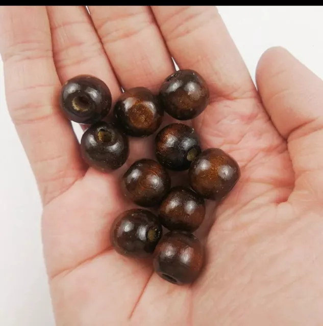 Perles  Rondes en Bois Naturel  la Fabrication de Bijoux, Artisanal