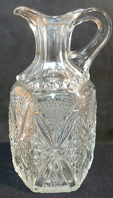 Vintage Clear Glass Cut Lead Crystal DECANTER + STOPPER Liquor Beverage Barware