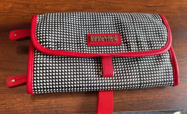 Kenneth Cole REACTION~ Hanging Cosmetic Toiletries ~Travel Organizer ~Red Black