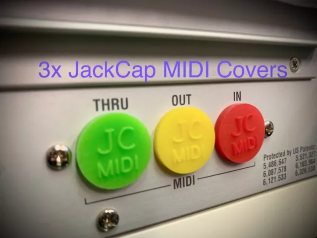 3 x New JACKCAP MIDI Plug Covers Keyboards Dust Protection JC Jack Cap JCMidi