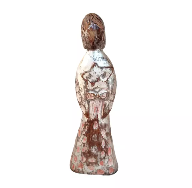 Vintage Old Antique Fine Hand Carved Wooden Beautiful Woman Figure / Statue
