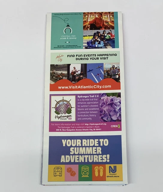 VISIT ATLANTIC CITY NJ 2025 Visitor Map Guide Folding Travel Direction