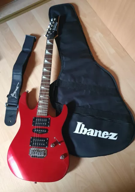 E-Gitarre Ibanez GRX70DX -rot- mit Tasche und Gurt