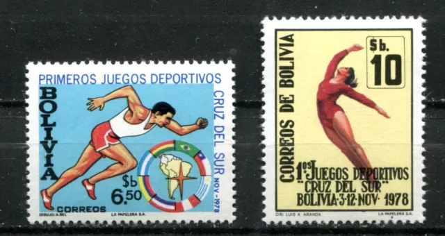 BOLIVIA 1979, SPORTS: SOUTHERN CROSS GAMES, Scott 639-640, MNH