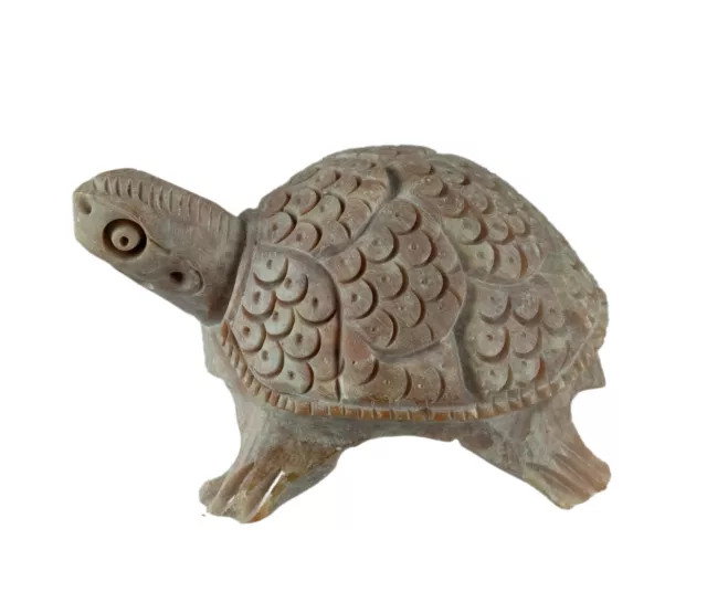 Figur - Schildkröte - Statuette aus -stein - 7cm- Handwerk Hergestellt Hand -