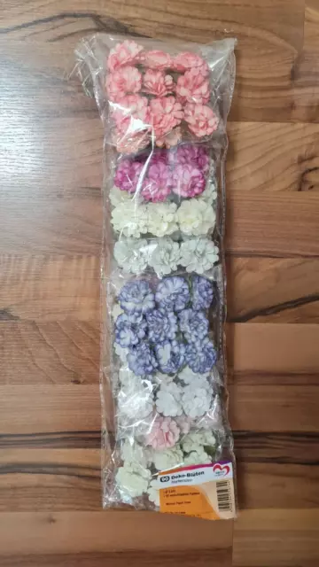 90S Deko-Blüten Hortensien 3cm  mehrfarbig bunt Ideen mit Herz K.Jittenmeier neu