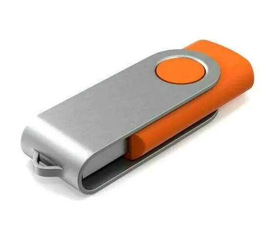 UNIREX Naranja USB Pegar Swivel 1GB Hasta 128GBY 4 Bügelfarben a Elegir