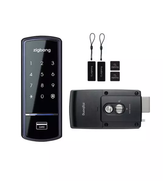 Samsung Jigbang SHS-1321 Smart Digital Door Lock Deadbolt Password 4PCS Key Tags