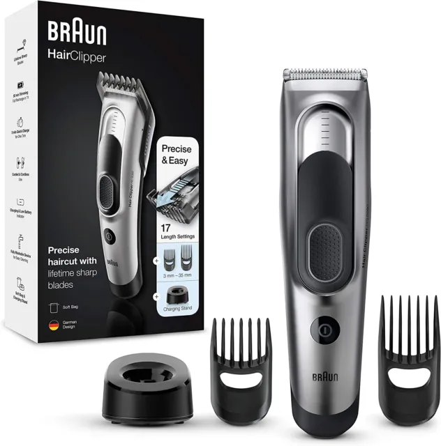 BRAUN HC5090 Haarschneider Haarschneidemaschine Bart Trimmer Akku/Netz 17 Längen 2