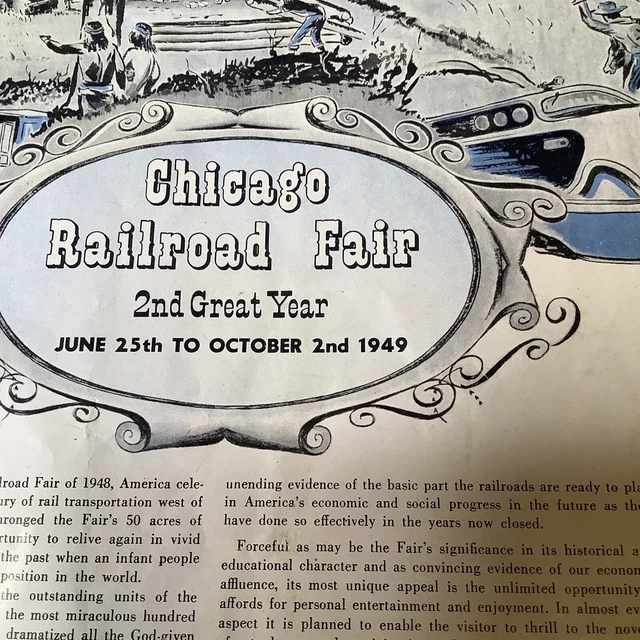 1949 CHICAGO RAILROAD FAIR Official Guide Book 3