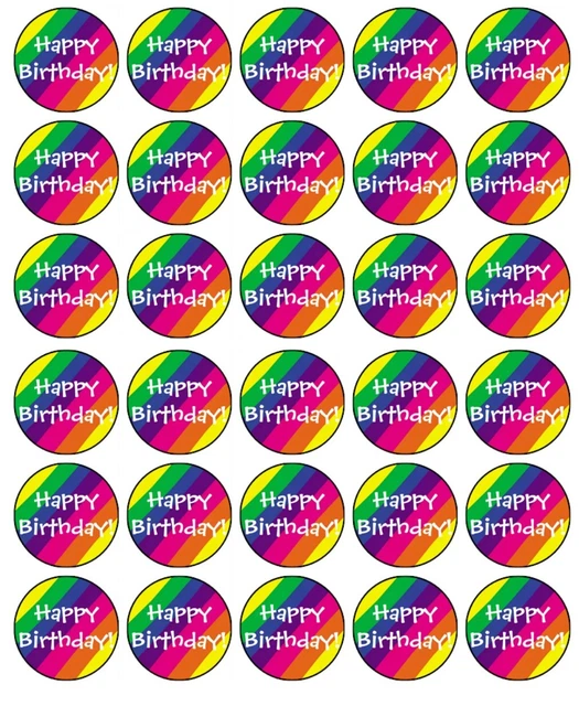 BARNEY CUPCAKE TOPPERS Edible Wafer Paper Birthday Cake Decorations 30