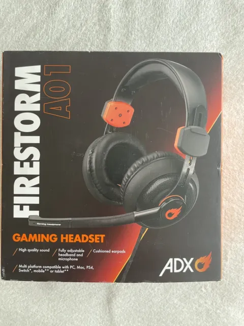 ADX Firestorm A01 Gaming Headset - Black & Orange - Currys