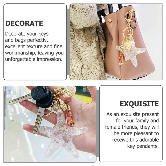 Beach Keyring Key Pendant Simple Keychain Decoracion Para Cuartos Conch 6