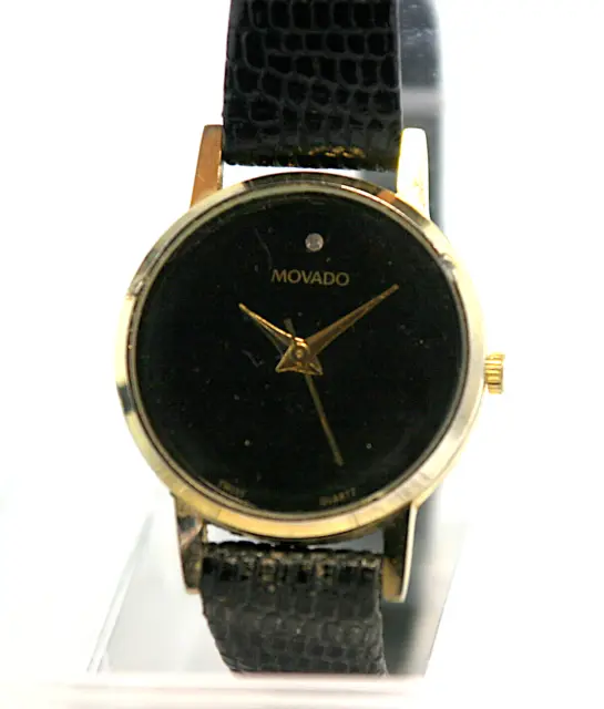 Movado Museum Orologio (Moon-Watch) Orologio da Donna Nero Buone Condizioni