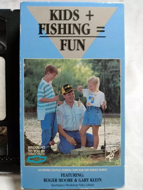 KIDS + FISHING = Fun VHS Fishing Instructional Roger Moore $14.99
