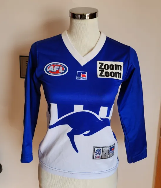 North Melbourne Kangaroos Russell Athletic Long Sleeve Guernsey Kids Size S
