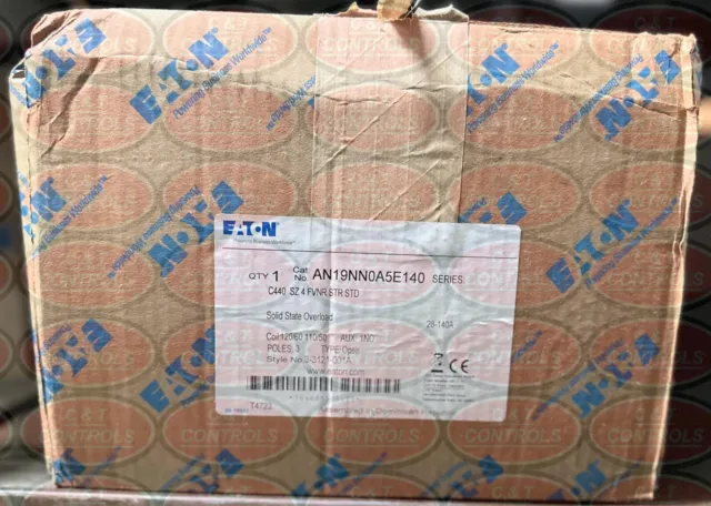 Eaton AN19NN0A5E140 Size 4 120VAC 135 Starter New In Box USA Stock