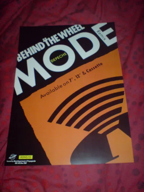 Depeche Mode "Behind The Wheel" 17 X 11 Promo Poster