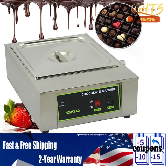 Commercial Electric Chocolate Tempering Machine Melter Maker &1 Melting Pot 8KG