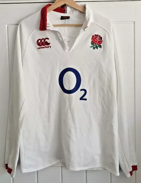 England Home Rugby Shirt 2019-20 Canterbury Mens Small Long Sleeved