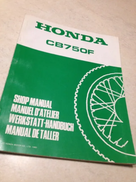 Supplemento Manuale Officina Honda CB750F CB 750 F Ed. 80 Shop Manuale