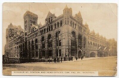 CPR Head Office Windsor Street Station MONTREAL Quebec Canada 1920s RPPC