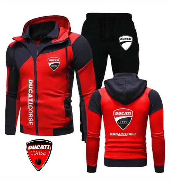 Tuta Ducati Corse uomo TG 3XL tuta completa felpa cappuccio pantalone sport Moto