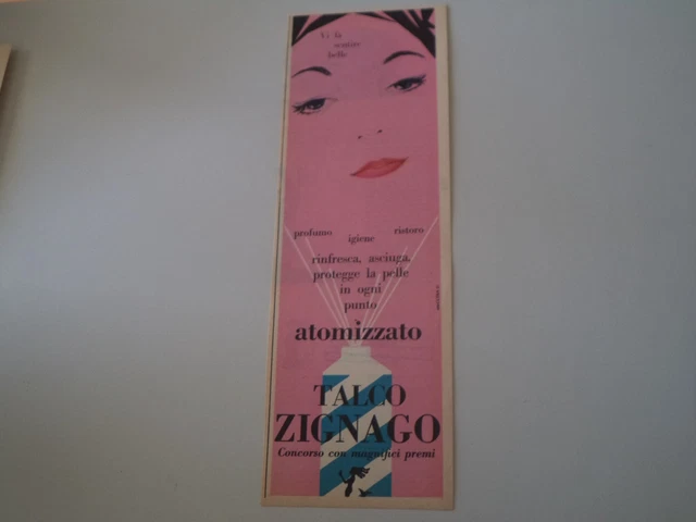 ADVERTISING ADVERTISING 1962 TALCO ATOMIZED ZIGNAGO £5.08 - PicClick UK