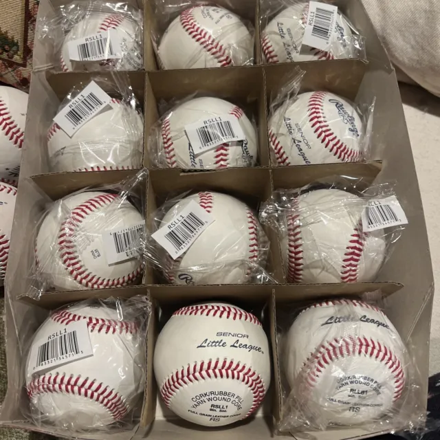 New Mixed Case of 11 Rawlings Senior Little League Baseballs (RSLL) & 1 (RLLB)