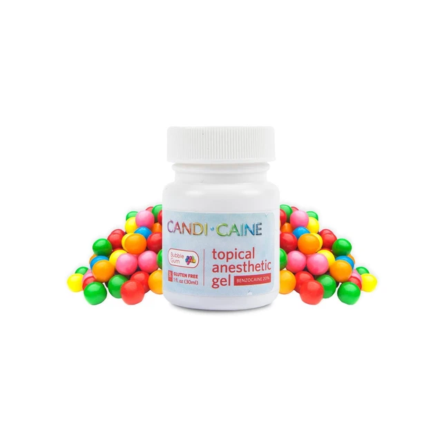 The Essentials Dynamic Dental Candi Caine, Topical Anesthetic Gel, 1 oz, Bubb...