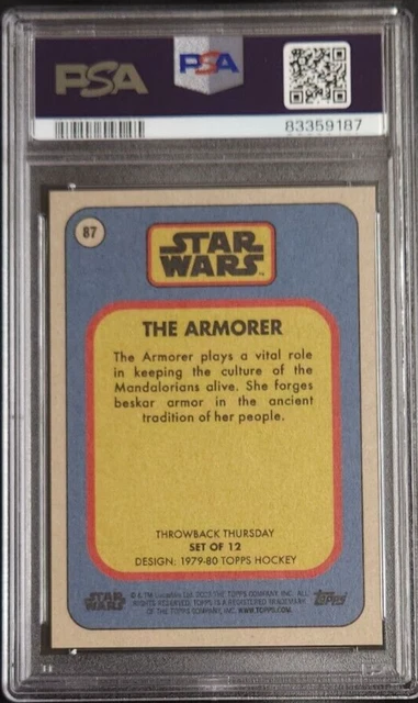 The Armorer 2023 Topps Throwback Thursday Star Wars #87 PSA 10 GEM MT 2