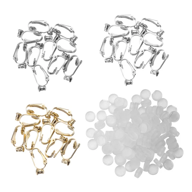 60 Pcs Keine Lochohrringe DIY Konverter Für Ohrclips Helix-Ohrringe Fräulein