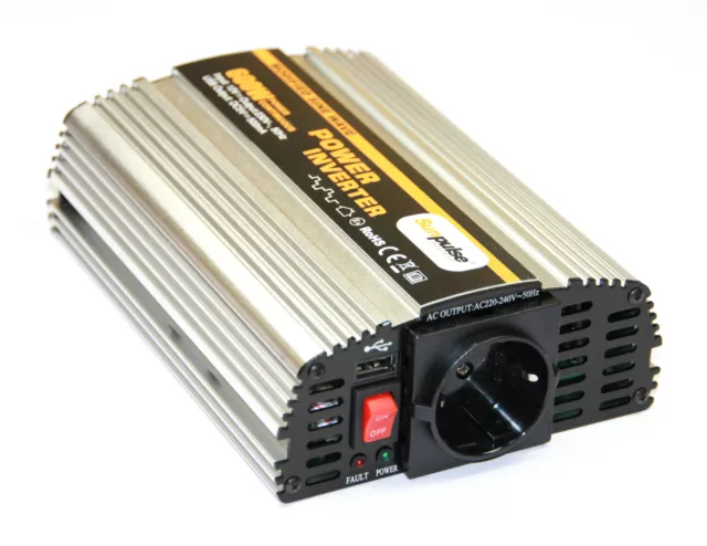 Spannungswandler NS 600 W 12V zu 230V 600 Watt Inverter Wechselrichter