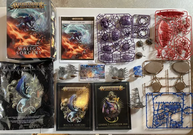 Warhammer Malign Sorcery lot Battle Magic Expansion AND General’s Handbook READ!