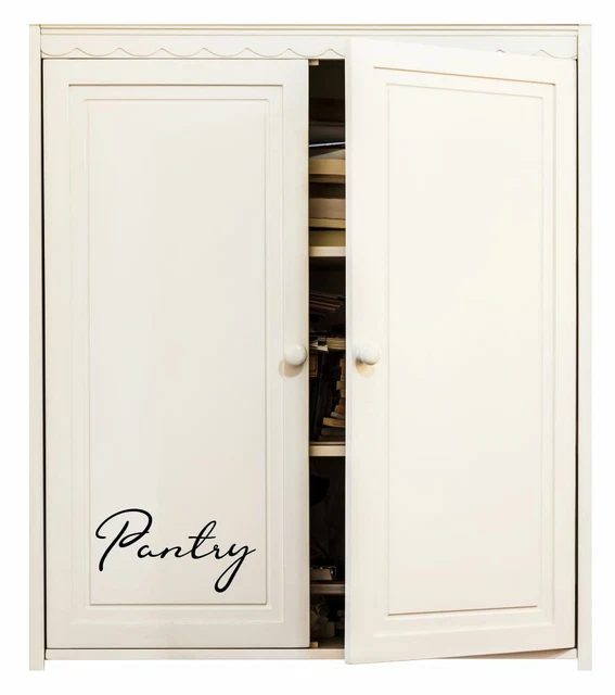 Pantry Vinyl Decal Sticker kitchen organizer shelve cabinet door snack grocery 2
