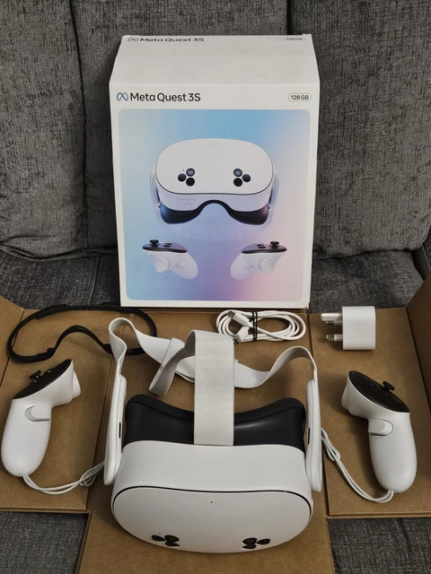 META QUEST 3S 128gb All in One VR In Box Mint Condition Barely Used! £ ...