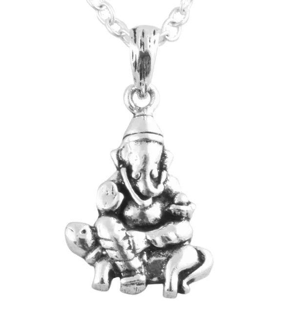 Indisch Traditionell God Ganesha Sterling 92.5% Purity Silber Anhänger für Damen