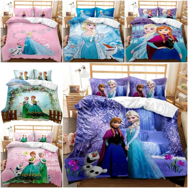 Frozen Quilt Doona Duvet Cover Set Single Double Queen Super King Bedding AU