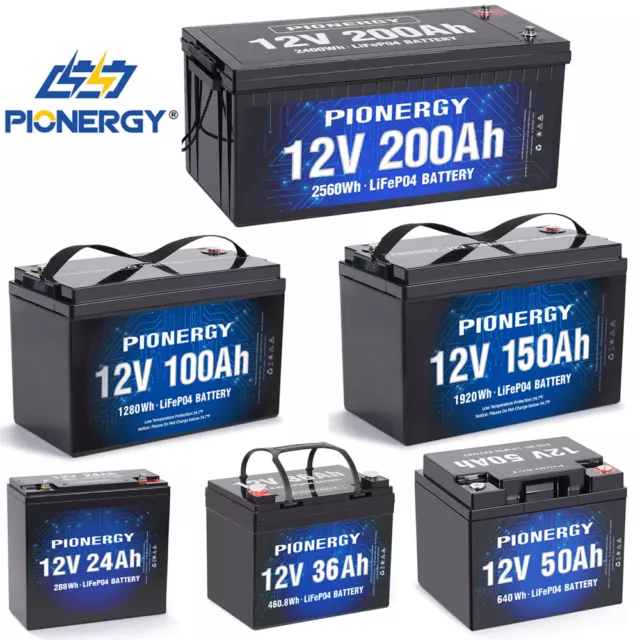 12Volt 100Ah 200Ah Lithium iron Battery LiFePO4 Deep Cycle 4WD RV Solar Camping