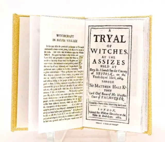 Miniature 1:12th Scale Book, Witchcraft in Salem village, 1904