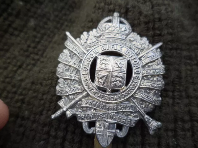 WW2 London Rifle Brigade 5th Battalion, City of London Regiment Cap Badge