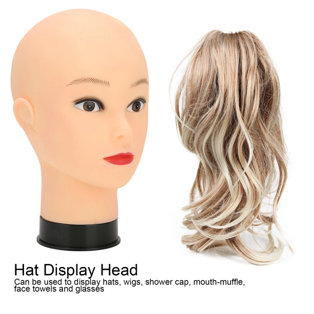 (With Makeup)Bald Mannequin Head Hat Wig Display Fake Head PVC Manikin Head For