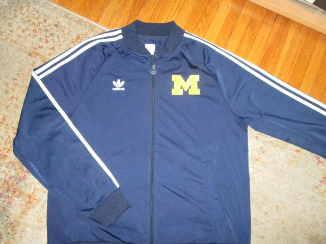 University Michigan adidas Pista Giacca con Zip Felpa Ghiottoni Da Uomo XL