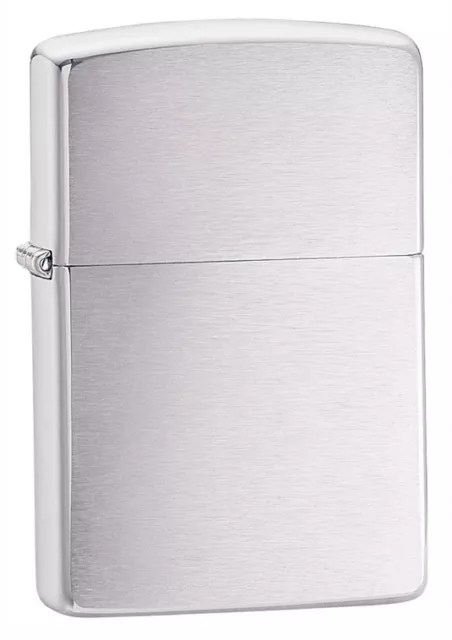 Zippo Brushed Chrome Windproof Lighter 200, New In Box