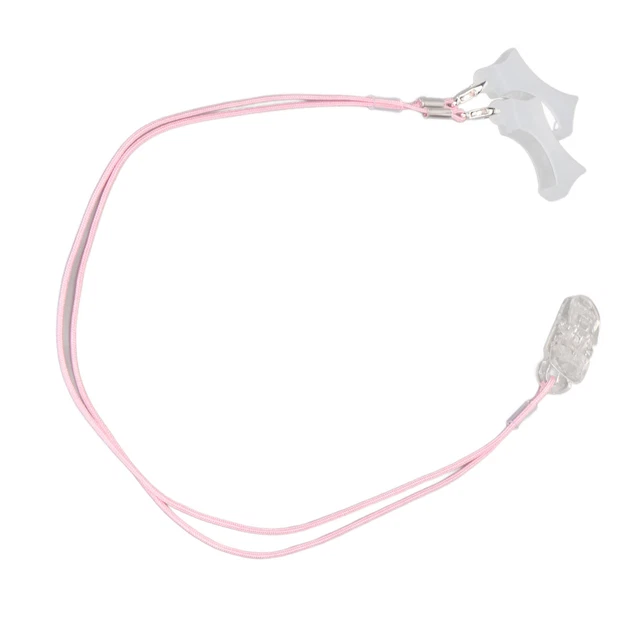 Soporte de abrazadera transparente con clip para audífonos (binaural) - evita pérdidas