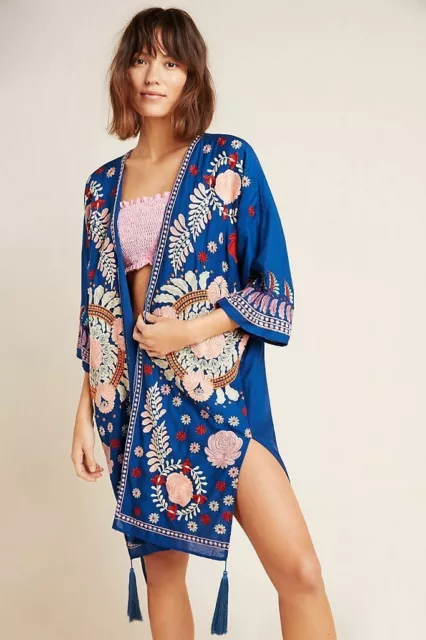 Roberta Roller Rabbit Salcete Embroidered Caftan-M-$248 MSRP