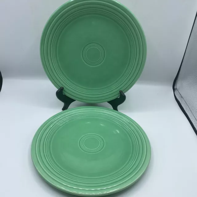 Vintage Genuine Fiestaware Green 9" Luncheon Plate Original Mid Century Homer