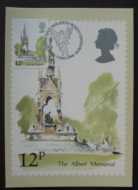 GB 1980:maximum MC MN 837 first day fdc Londoner Ansichten Albert Memorial